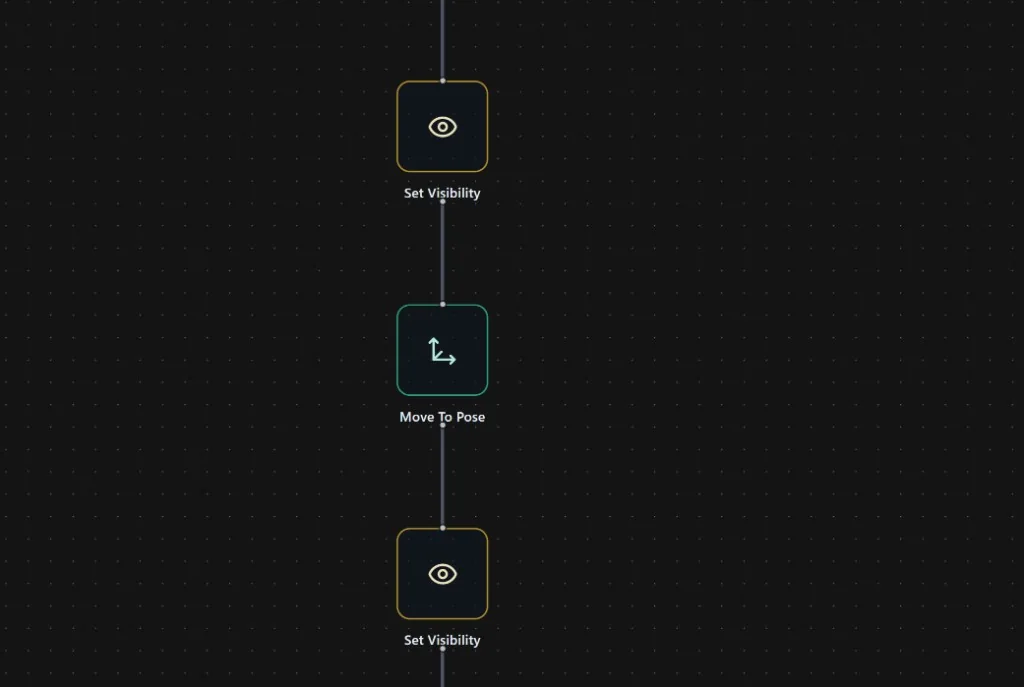 A node-based robot program in the RoboViewer editor